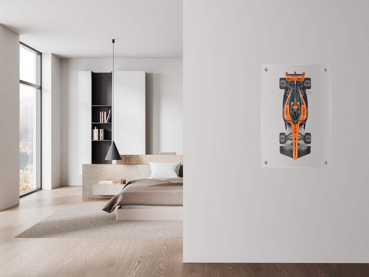 F1 Race Car Wall Art – Personalized Acrylic Gift (McLaren-Inspired)